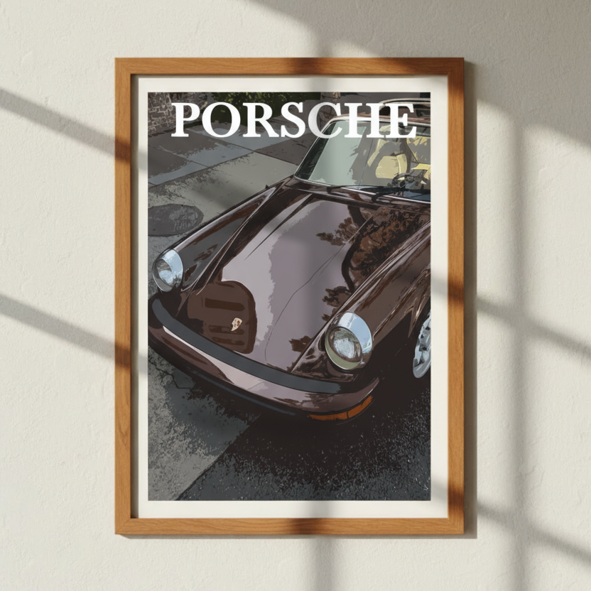 Retro porsche 911 poster - Virgil